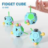 Fidget Cube - 12 Sides - Sky Blue