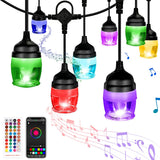 Bluetooth LED Outdoor String Lights - 46ft